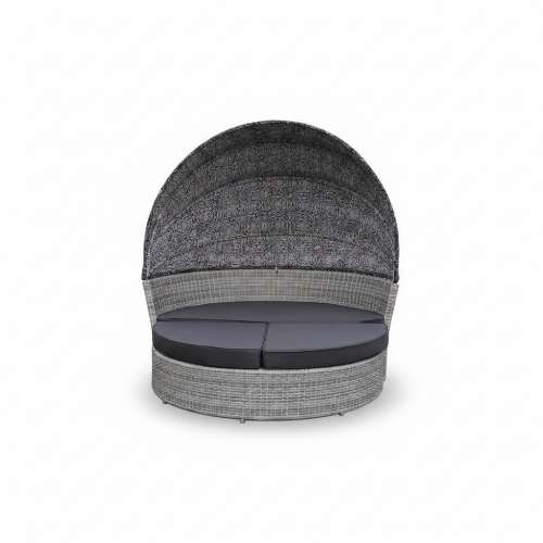 Rattan Sunbed Outdoor Furniture with Canopy