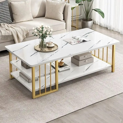 Rectangle Marble-Style Coffee Table @ HOG Marketplace