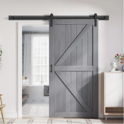 Renin Complete Barn-style Door With Soft Close, 84”*36"*1.37”, 47kg USA Imported @HOG - Home, Office, Garden, Online Marketplace

