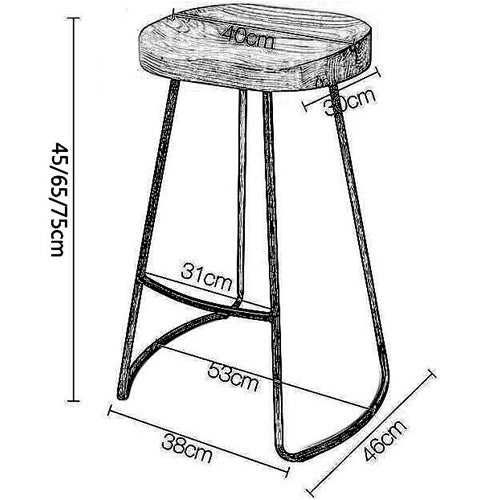 Retro Barstools Wood Seat Metal Legs. @HOG - Home Office Garden Online Marketplace