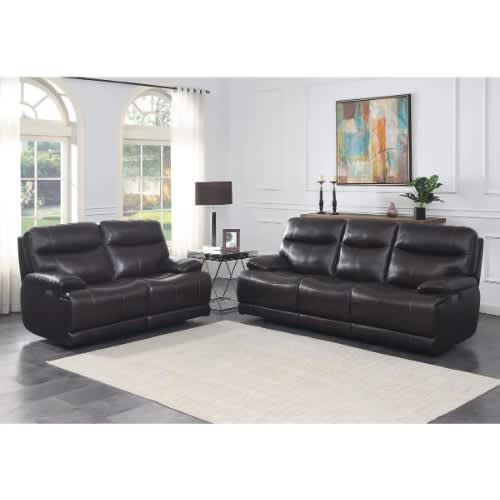 Ridgewin 5 Seater Leather Power Reclining Sofa @ HOG