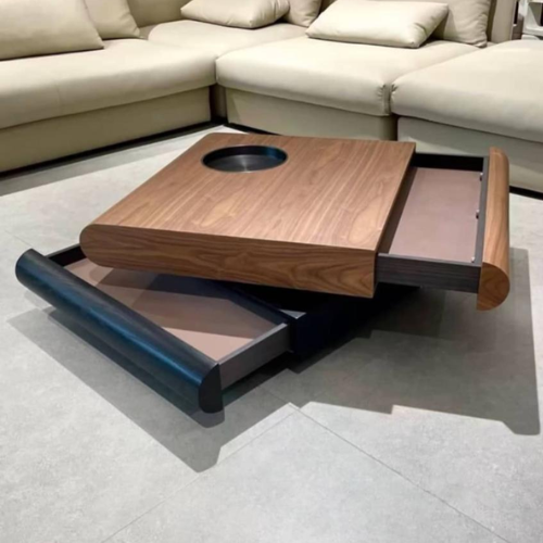 Rotating Multi-Functional Coffee Table with Layered Storage Design @HOG - Home, Office, Garden, Online Marketplace