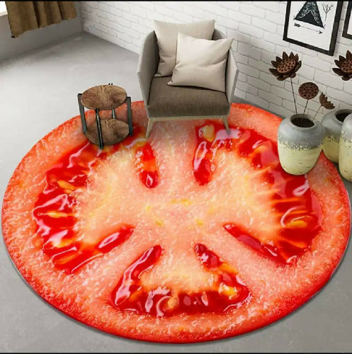 Round Fruit Pattern Rug @ HOG