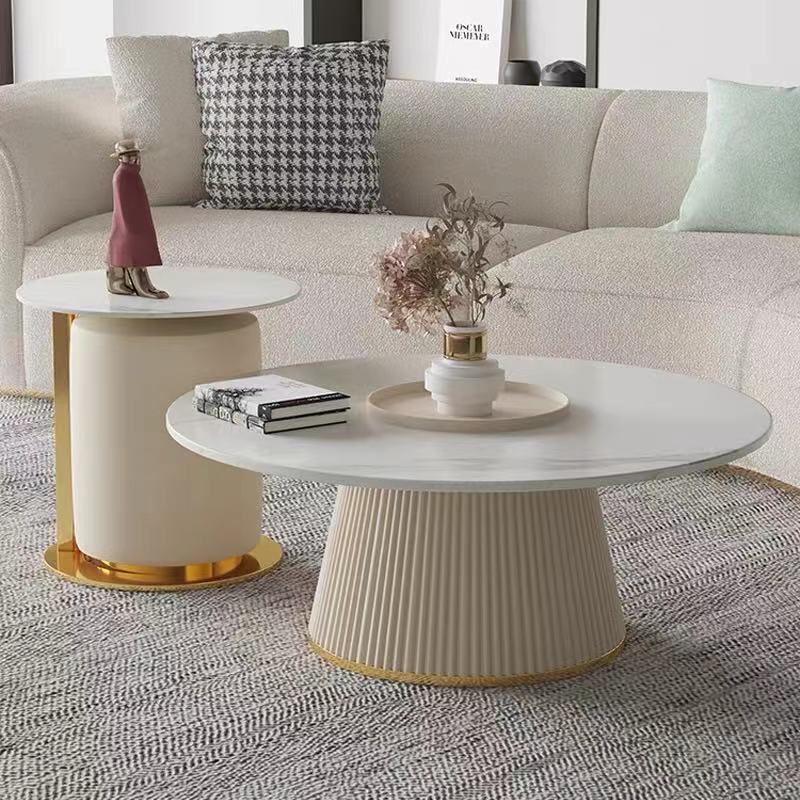 Round Living Room Side Tables Set