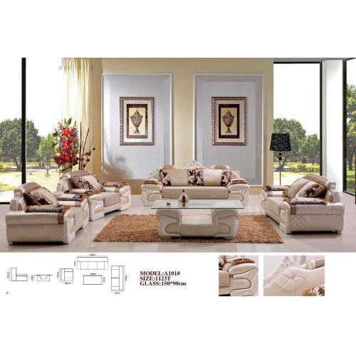 Salotti Leather & Fabric Sofa Set-A101 Order Now @HOG Online Marketplace