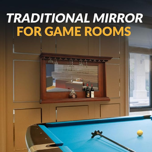 Seville Back Bar Mirror Walnut. @HOG - Home Office Garden Online Marketplace