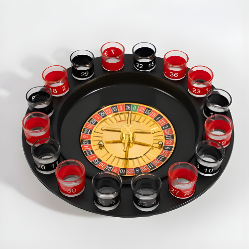 Shot Roulette Drinking Game with Shot Glasses 16psc @HOG - Home, Office, Garden, Online Marketplace
