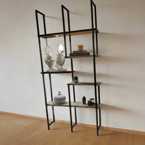 Signature Litted Shelf with Marble and Wood Slabs @HOG - Home Office Garden Online Marketplace