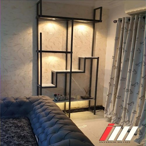 Signature Litted Shelf with Marble and Wood Slabs @HOG - Home Office Garden Online Marketplace