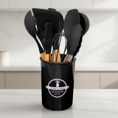 Silicone Non-Stick Cooking Spoon Set – 12 Pieces @HOG - Home, Office, Garden, Online Marketplace