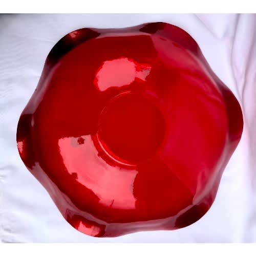 Silver Collection Decorative Console Centerpiece Glass Bowl 4"h X 16"w X 16" - Red. Home Office Garden | HOG-HomeOfficeGarden | online marketplace