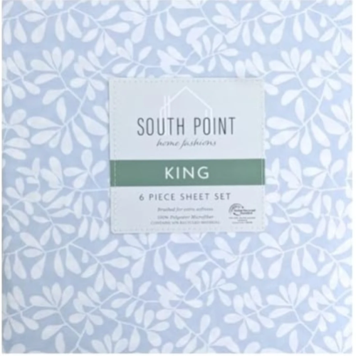 South Point Home Fashions Microfiber 6 Pcs Sheet Set- Brooks @HOG - Home, Office, Garden, Online Marketplace

