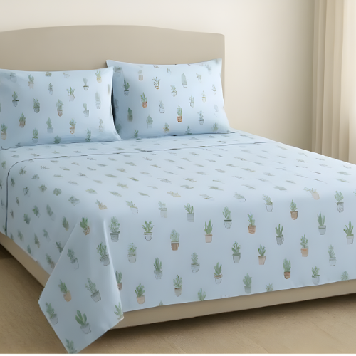 South Point Home Fashions Microfiber 6 Pcs Sheet Set- Cactus Potted Plants @HOG - Home, Office, Garden, Online Marketplace

