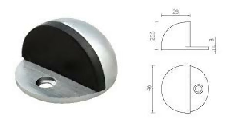 Stainless Steel Half-Moon Door Stopper. @HOG - Home Office Garden Online Marketplace