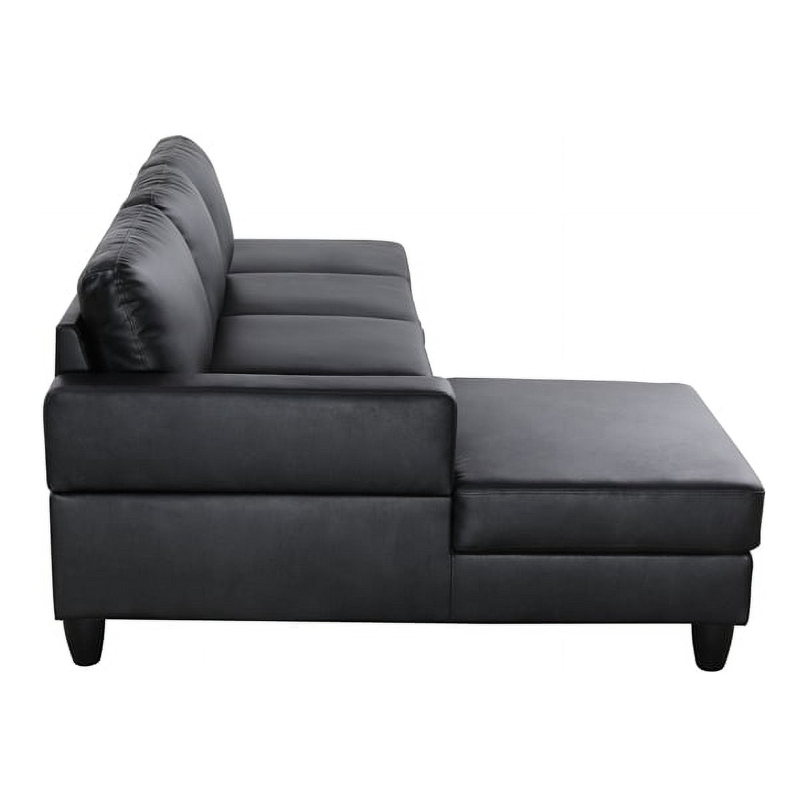 Starhome L Shaped Black Faux Leather