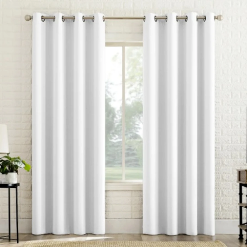 Sun Zero Broderick Theater Grade Blackout Curtain Panels 104” L X 84'' W - White @HOG - Home, Office, Garden, Online Marketplace

