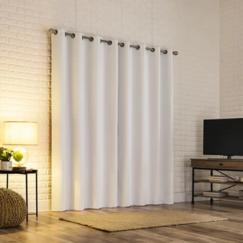 Sun Zero Broderick Theater Grade Blackout Curtain Panels 104” L X 84'' W - White @HOG - Home, Office, Garden, Online Marketplace
