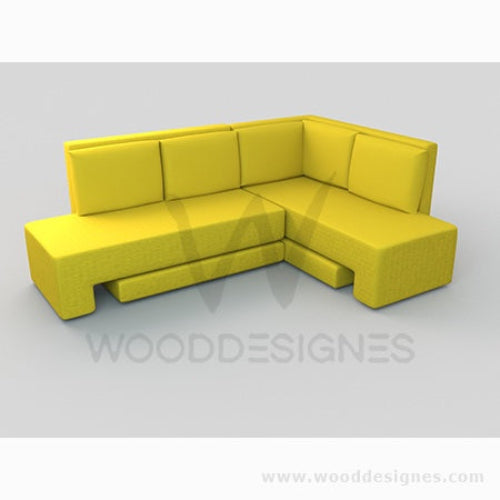 Terry Convertible Sofa (Yellow). @HOG - Home Office Garden Online Marketplace