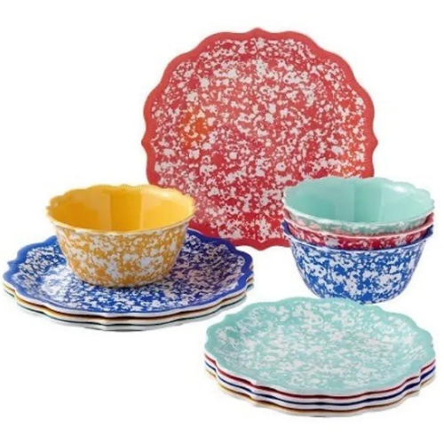The Pioneer Woman Country Splatter Melamine Dinnerware Set - 12-piece @HOG - Home, Office, Garden, Online Marketplace

