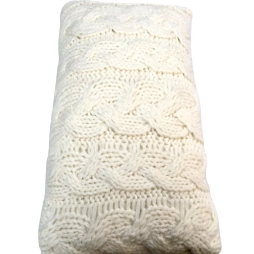 Threshold Chunky Cable Knit Lumbar Throw Pillow 14" X 24" (35.56cm x 60.96cm) - Cream  @HOG - Home, Office, Garden, Online Marketplace

