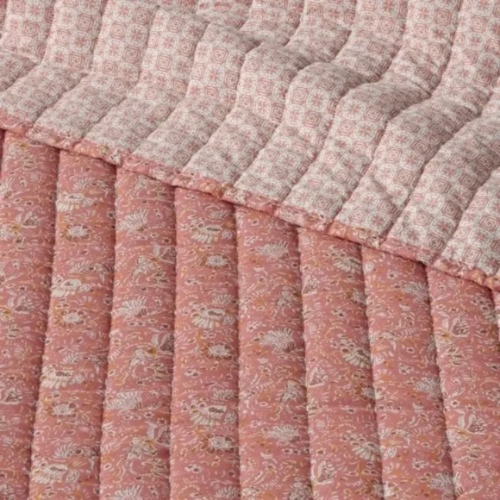 Threshold Reversible Printed Voile Paisley Quilt Rose, King - 104" X 92" @HOG - Home, Office, Garden, Online Marketplace
