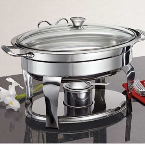 Tramontina Stainless 4.2 Quart Oval Chafing Dish @ HOG