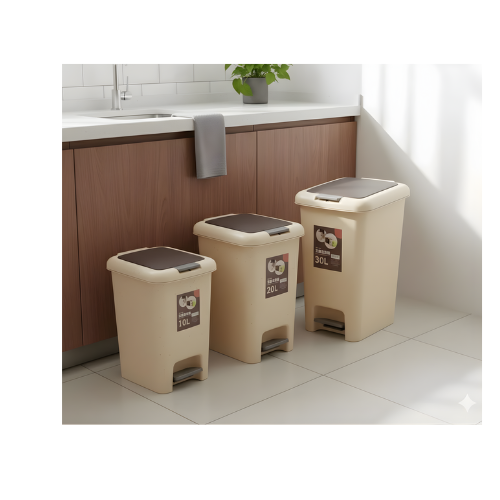 Pedal Waste Bin with Lid – 10L, 20L & 30L