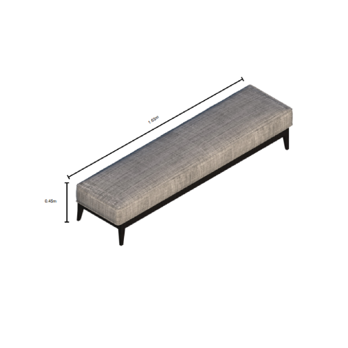 Upholstered Ottoman @HOG - Home Office Garden Online Marketplace