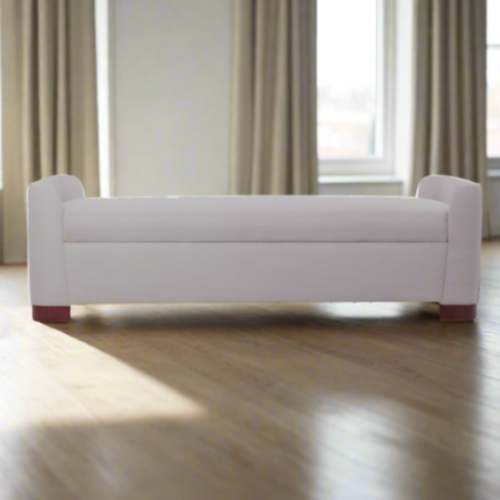 Upholstered Ottoman Light Grey @HOG - Home Office Garden Online Marketplace