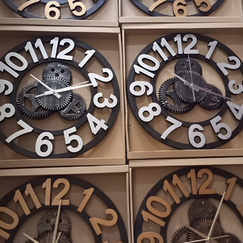 Vintage Gear-Themed Wall Clock (1 Wall Clock Only) @HOG - Home, Office, Online Marketplace