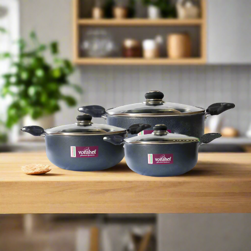 Vonshef Casserole Set 3B. Home Office Garden | HOG-HomeOfficeGarden | online marketplace