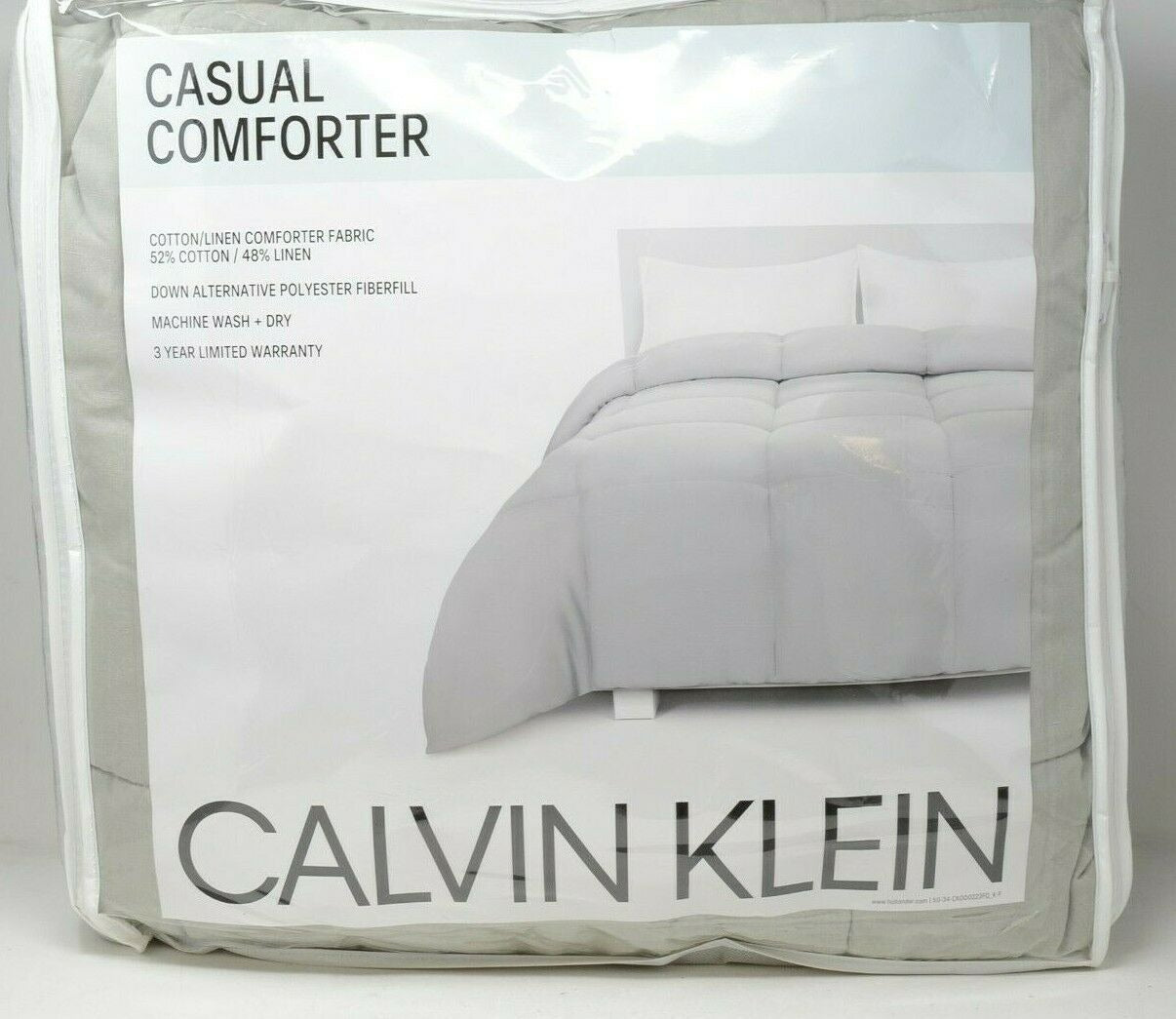 Calvin Klein Cotton & Linen Soft Gray Blanket - Queen Home Office Garden | HOG-HomeOfficeGarden | HOG-Home.Office.Garden