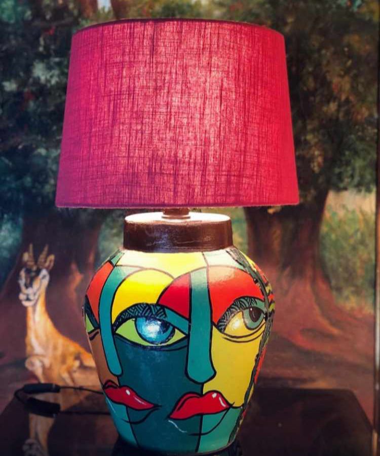 Face-Simulated Art Table Lamp - Small - LED Home, Office, Garden online marketplace