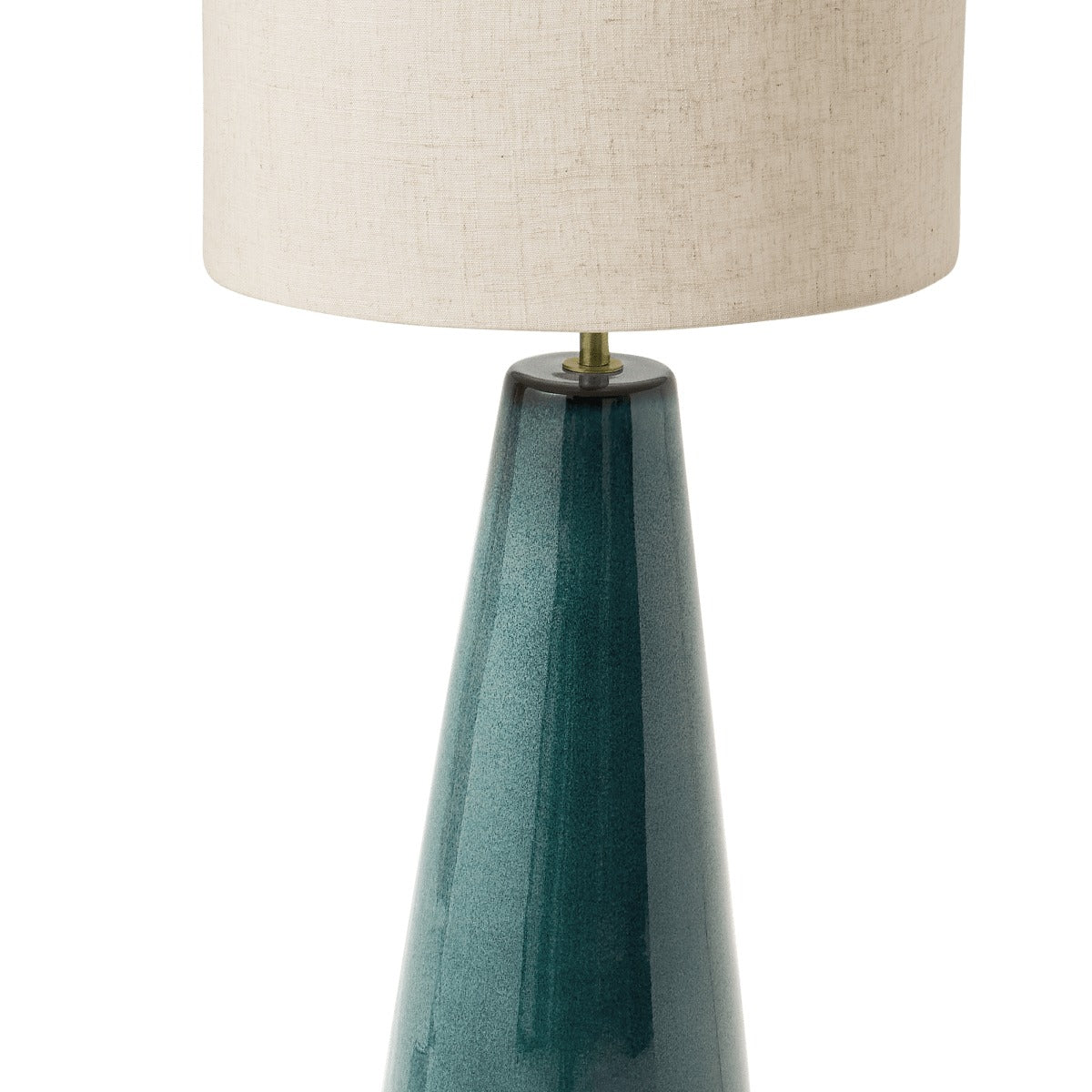 Vince Midi Floor Lamp, Blue Ceramic & Oatmeal Reactive Glaze