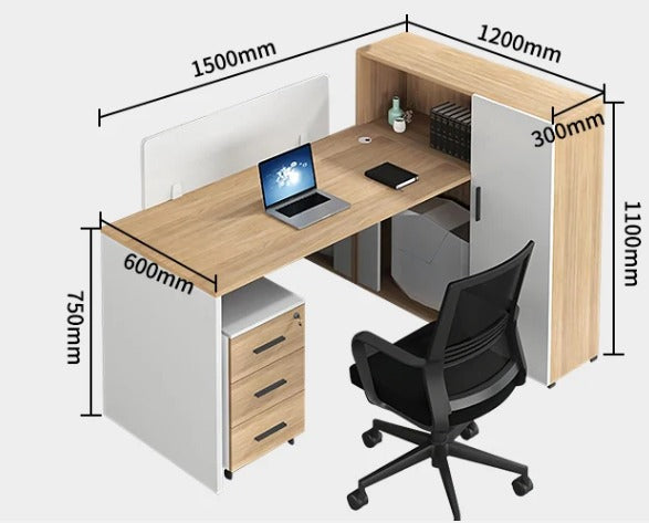 4 Seater Cubicles Workstation with Storage