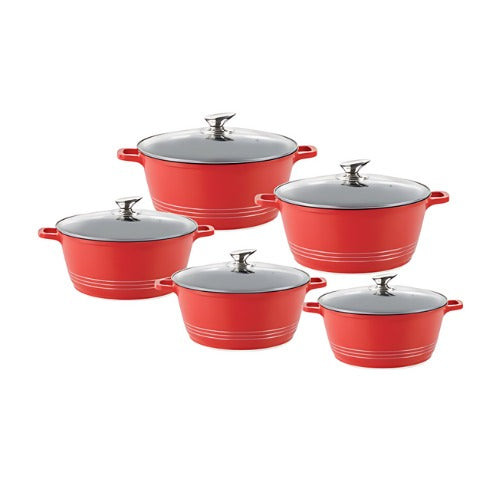 Durane 5pc Stockpot Set - Red Home Office Garden | HOG-Home Office Garden | online marketplace