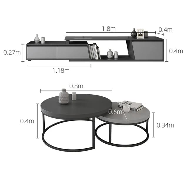 2pieces Coffee Table Set