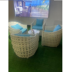 Homall 4 Pieces Waje Patio Rattan Kujerar Wicker Saitin