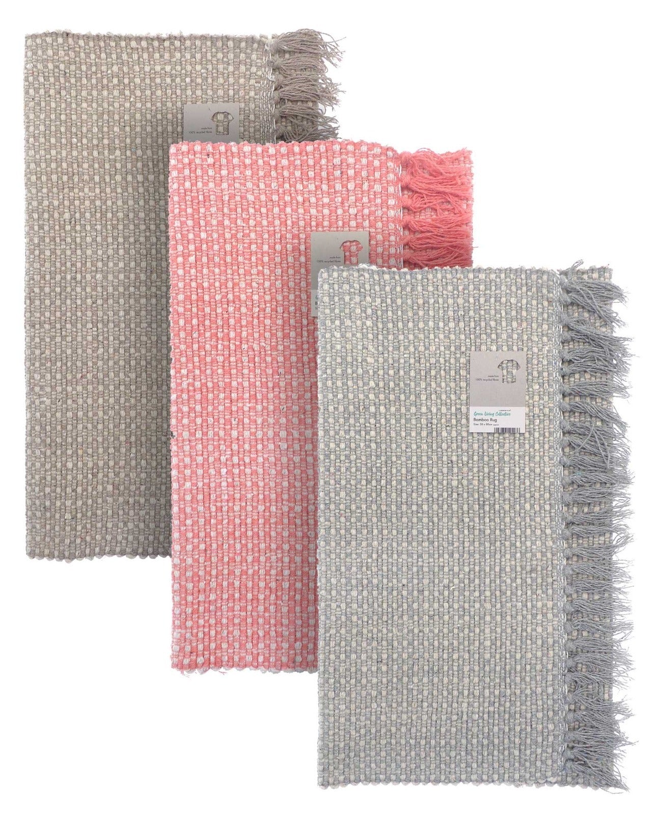 Green Living Collective Bamboo Design Rug – 50 x 80 cm