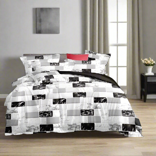 White & Black Stripe Sheet Collection Order Now @HOG Online Marketplace