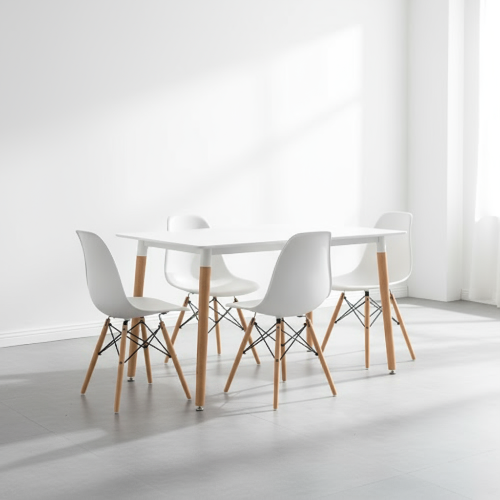 White Dining Table with 4 Matching White Chairs @HOG - Home, Office, Garden, Online Marketplace