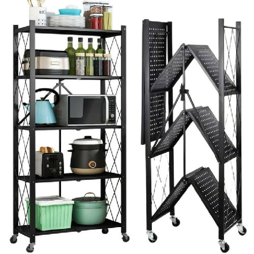 Foldable Multfuntional Storage Shelf Rack - 5 tier