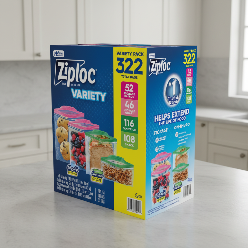 Ziploc Seal Top Bag, Variety Pack, 322-count @HOG - Home, Office, Garden, Online Marketplace

