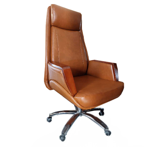 Tan Brown & Chrome High Back Executive Visitors Chair. Home Office Garden | HOG-HomeOfficeGarden | online marketplace