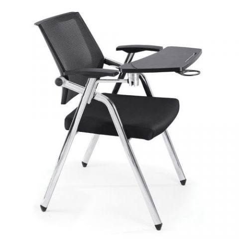 Chair With Writing Pad-Black