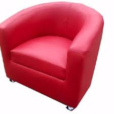 Elegant Leather Sofa - Red