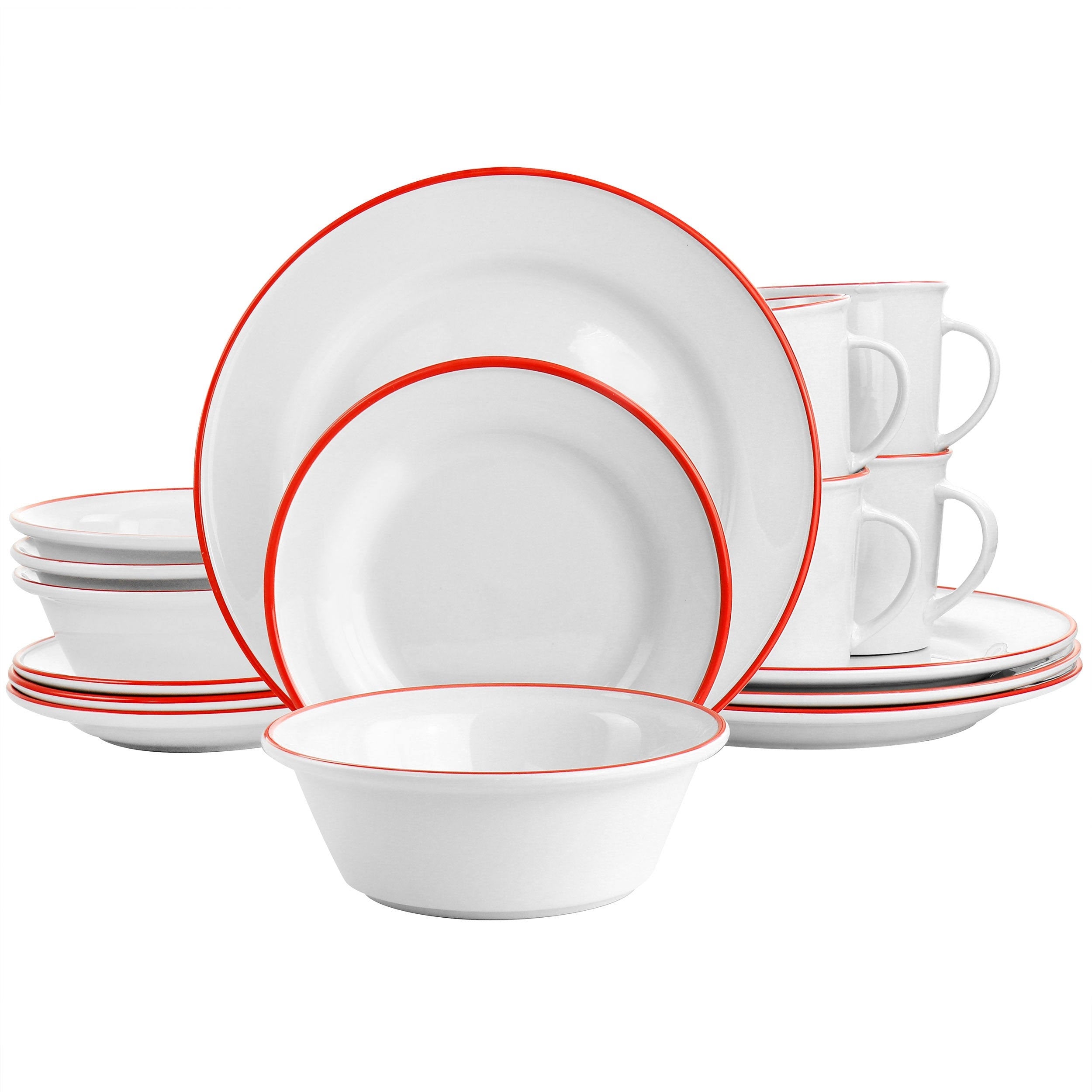 Godinger Gathering 16pcs Dinnerware Set - Red Touch Home, Office, Garden online marketplace