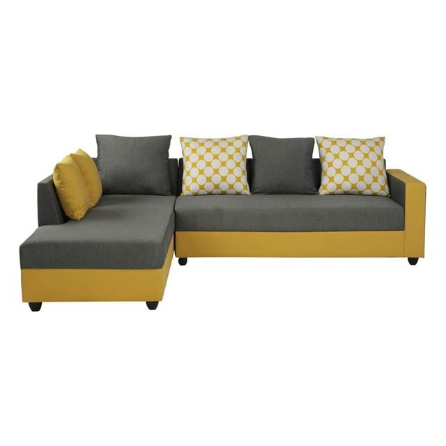 6 Seater Fabric L-Shape Sofa Set