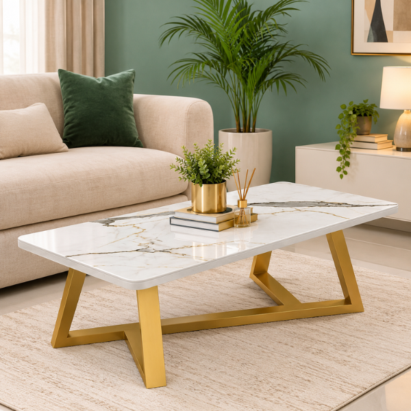 Faux Marble Centre Table