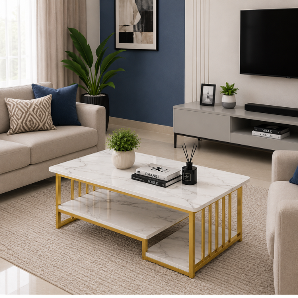Marble Centre Table – White
